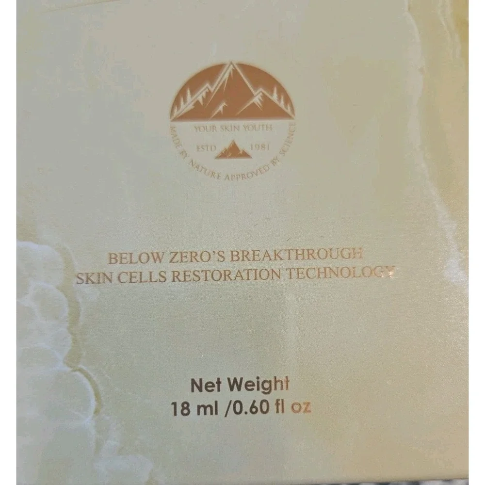 Below Zero  Frozen Gold Multivitamin Rapid Eye Lifting Cream 18 ml Sealed New